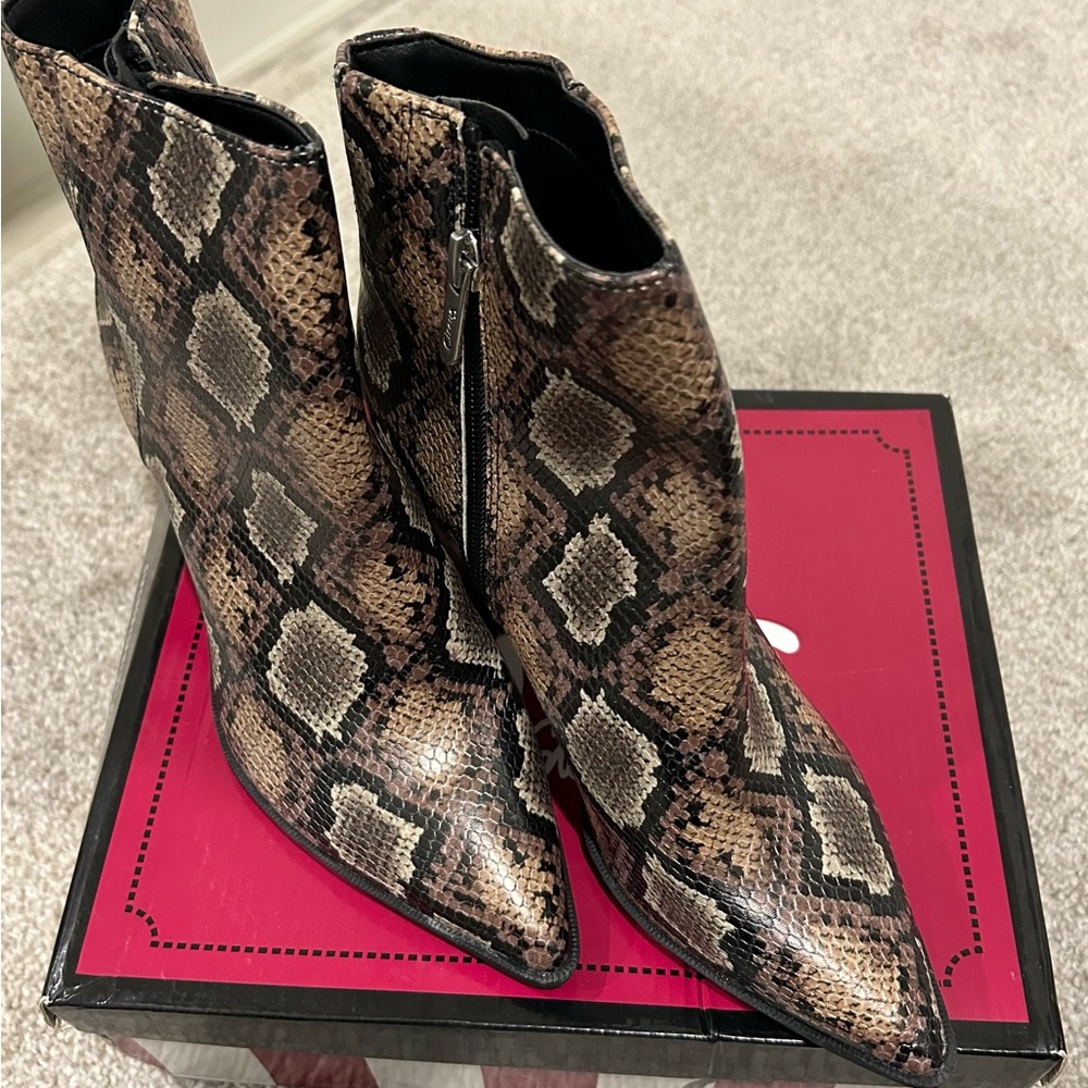 Snakeskin Ankle Boots